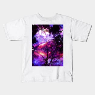 Space Sky and Trees Kids T-Shirt